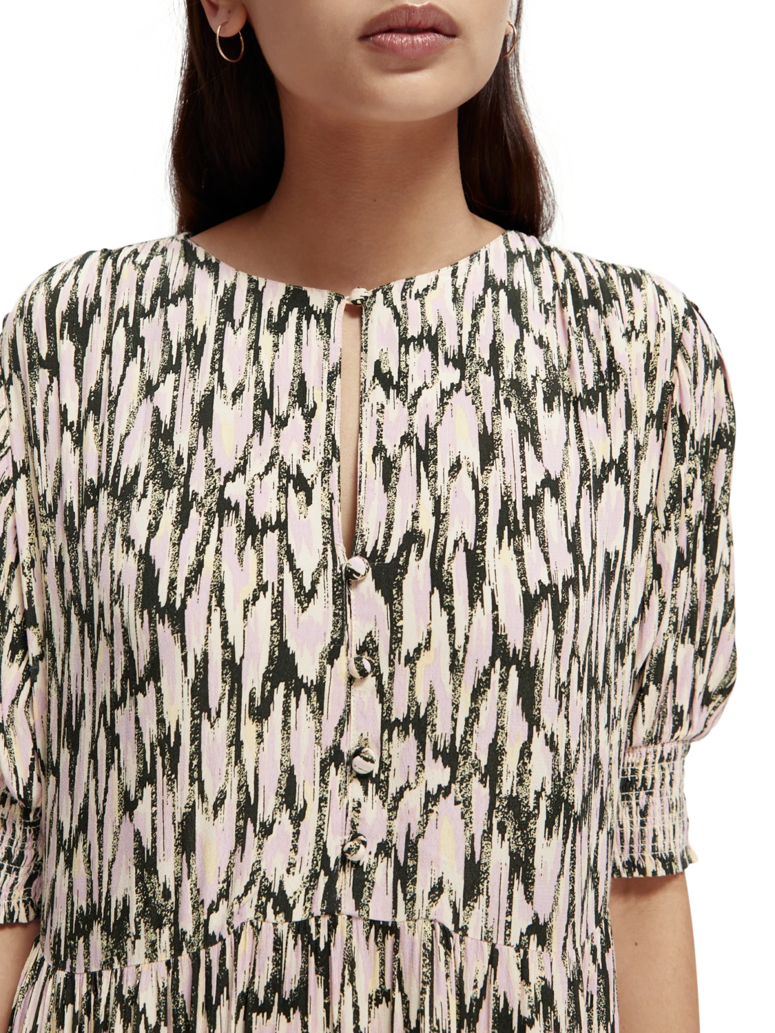 Scotch & Soda Short Sleeved Tiered Maxi Dress 6 Scotch & Soda Short Sleeved Tiered Maxi Dress - Image 4