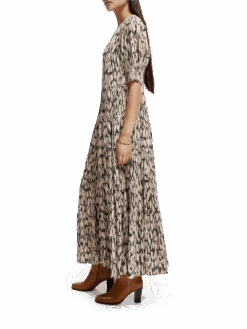 Scotch & Soda Short Sleeved Tiered Maxi Dress 29 Scotch & Soda Short Sleeved Tiered Maxi Dress -Scotch & Soda 168531 Combo 20R NHD SDE