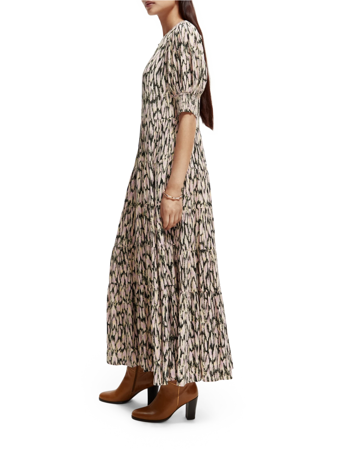 Scotch & Soda Short Sleeved Tiered Maxi Dress 16 Scotch & Soda Short Sleeved Tiered Maxi Dress - Image 14