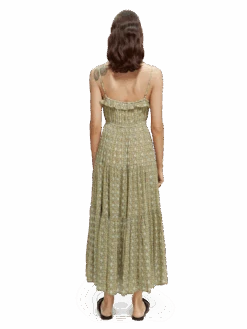 Scotch & Soda Full-Length Tiered Strap Dress 24 Scotch & Soda Full-Length Tiered Strap Dress -Scotch & Soda 168664 Combo 20B MDL BCK