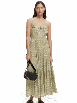 Scotch & Soda Full-Length Tiered Strap Dress 25 Scotch & Soda Full-Length Tiered Strap Dress -Scotch & Soda 168664 Combo 20B MDL CRP