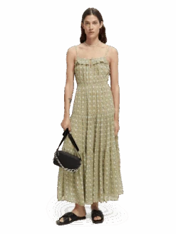 Scotch & Soda Full-Length Tiered Strap Dress 27 Scotch & Soda Full-Length Tiered Strap Dress -Scotch & Soda 168664 Combo 20B MDL FNT