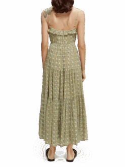 Scotch & Soda Full-Length Tiered Strap Dress 18 Scotch & Soda Full-Length Tiered Strap Dress -Scotch & Soda 168664 Combo 20B NHD BCK