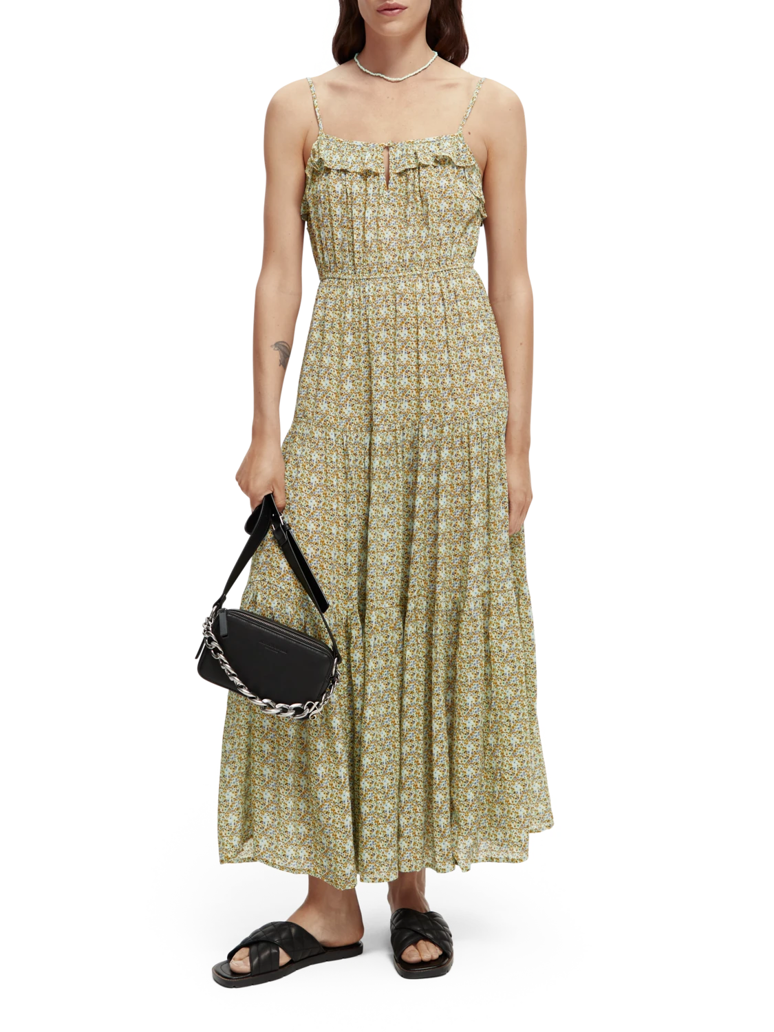 Scotch & Soda Full-Length Tiered Strap Dress 4 Scotch & Soda Full-Length Tiered Strap Dress - Image 2