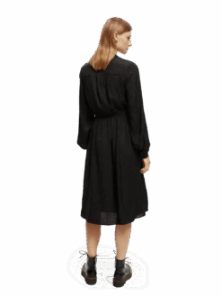 Scotch & Soda Relaxed Fit Shirt Dress -Scotch & Soda 168674 Black MDL BCK