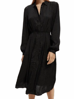 Scotch & Soda Relaxed Fit Shirt Dress -Scotch & Soda 168674 Black MDL DTL1