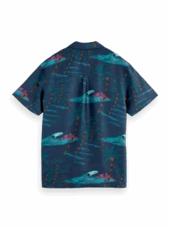 Scotch & Soda Short-Sleeved Printed Camp Shirt -Scotch & Soda 168699 Combo 20B BCK