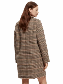 Scotch & Soda Wool-Blended Tailored Coat -Scotch & Soda 168760 Combo 20X MDL BCK