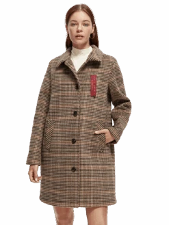 Scotch & Soda Wool-Blended Tailored Coat -Scotch & Soda 168760 Combo 20X MDL CRP