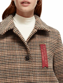 Scotch & Soda Wool-Blended Tailored Coat -Scotch & Soda 168760 Combo 20X NHD DTL1