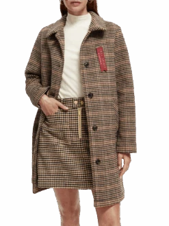 Scotch & Soda Wool-Blended Tailored Coat -Scotch & Soda 168760 Combo 20X NHD DTL2