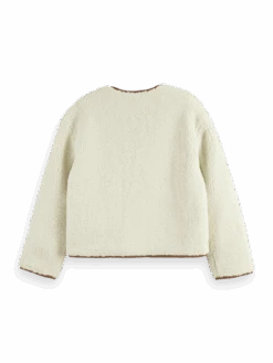 Scotch & Soda Short Teddy Jacket -Scotch & Soda 168781 Aged 20White BCK