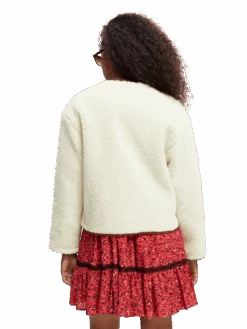 Scotch & Soda Short Teddy Jacket -Scotch & Soda 168781 Aged 20White MDL BCK