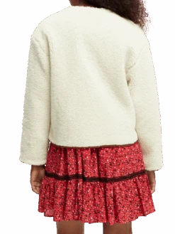 Scotch & Soda Short Teddy Jacket -Scotch & Soda 168781 Aged 20White NHD BCK