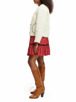 Scotch & Soda Short Teddy Jacket -Scotch & Soda 168781 Aged 20White NHD SDE