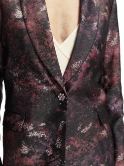Scotch & Soda Printed Single-Breasted Longer-Length Blazer -Scotch & Soda 168792 Midnight 20Slate NHD DTL2