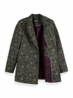 Scotch & Soda Relaxed-Fit Jacquard Blazer -Scotch & Soda 168793 Planetary 20Icons DTL1