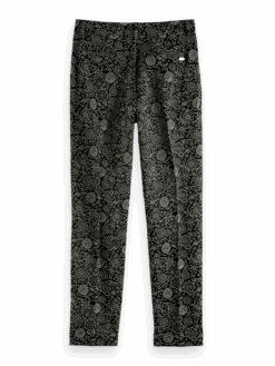 Scotch & Soda Mid-Rise Tapered Jacquard Trousers -Scotch & Soda 168797 Planetary 20Icons BCK