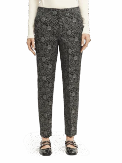 Scotch & Soda Mid-Rise Tapered Jacquard Trousers -Scotch & Soda 168797 Planetary 20Icons MDL CRP