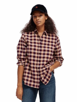 Scotch & Soda Organic Checked Oversized Shirt -Scotch & Soda 168820 Check 20Thistle MDL CRP