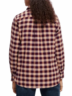 Scotch & Soda Organic Checked Oversized Shirt -Scotch & Soda 168820 Check 20Thistle NHD BCK