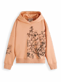 Scotch & Soda Loose Fit Artwork Hoodie -Scotch & Soda 168838 Winter 20Peach FNT