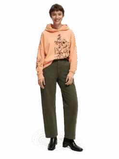 Scotch & Soda Loose Fit Artwork Hoodie -Scotch & Soda 168838 Winter 20Peach MDL FNT