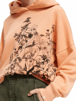 Scotch & Soda Loose Fit Artwork Hoodie -Scotch & Soda 168838 Winter 20Peach NHD DTL1