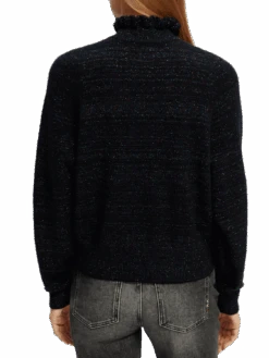 Scotch & Soda Ruffled Turtleneck Sweater 16 Scotch & Soda Ruffled Turtleneck Sweater -Scotch & Soda 168904 Black 20Sky NHD BCK