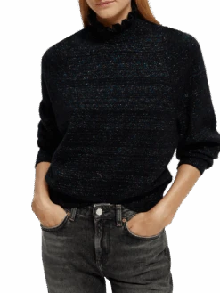 Scotch & Soda Ruffled Turtleneck Sweater