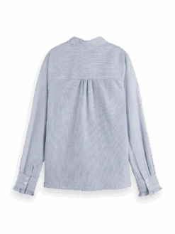 Scotch & Soda Lightweight Organic Cotton Ruffled Shirt -Scotch & Soda 168940 Combo 20T BCK