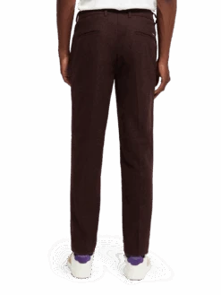 Scotch & Soda The Stuart Slim-Fit Wool-Blend Chino 24 Scotch & Soda The Stuart Slim-Fit Wool-Blend Chino -Scotch & Soda 168960 Bordeaux 20Melange MDL BCK