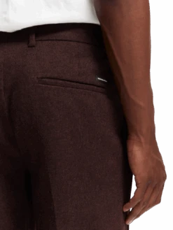Scotch & Soda The Stuart Slim-Fit Wool-Blend Chino 26 Scotch & Soda The Stuart Slim-Fit Wool-Blend Chino -Scotch & Soda 168960 Bordeaux 20Melange MDL DTL1