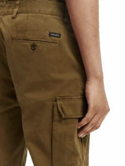 Scotch & Soda Stuart Cargo Pants -Scotch & Soda 168972 Military MDL DTL1