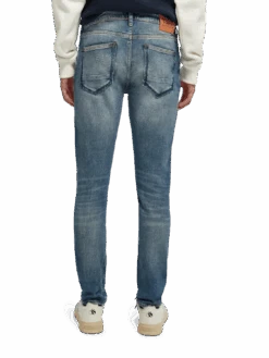 Scotch & Soda The Skim Super-Slim Fit Jeans - Broke Blauw -Scotch & Soda 168975 Broke 20Blauw MDL BCK