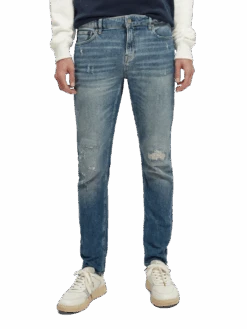Scotch & Soda The Skim Super-Slim Fit Jeans - Broke Blauw -Scotch & Soda 168975 Broke 20Blauw MDL CRP