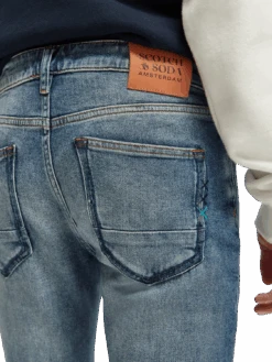 Scotch & Soda The Skim Super-Slim Fit Jeans - Broke Blauw -Scotch & Soda 168975 Broke 20Blauw NHD DTL1