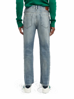 Scotch & Soda The Vert Straight Leg Distressed Jeans -Scotch & Soda 169003 Mars 20Attacks MDL BCK