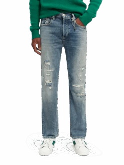 Scotch & Soda The Vert Straight Leg Distressed Jeans -Scotch & Soda 169003 Mars 20Attacks MDL CRP