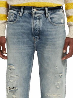 Scotch & Soda The Vert Straight Leg Distressed Jeans -Scotch & Soda 169003 Mars 20Attacks NHD DTL2