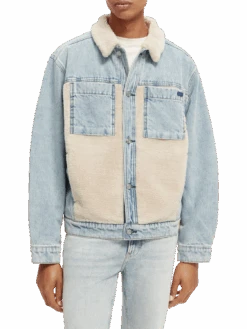 Scotch & Soda Teddy Lined Denim Trucker Jacket