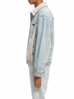 Scotch & Soda Teddy Lined Denim Trucker Jacket -Scotch & Soda 169019 indigo NHD SDE