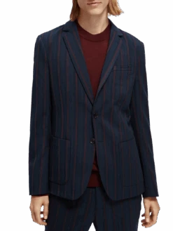 Scotch & Soda Yarn-Dyed Single-Breasted Blazer