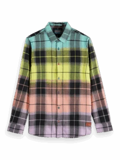Scotch & Soda Regular-Fit Colourful Checked Flannel Shirt 18 Scotch & Soda Regular-Fit Colourful Checked Flannel Shirt -Scotch & Soda 169050 Combo 20A FNT