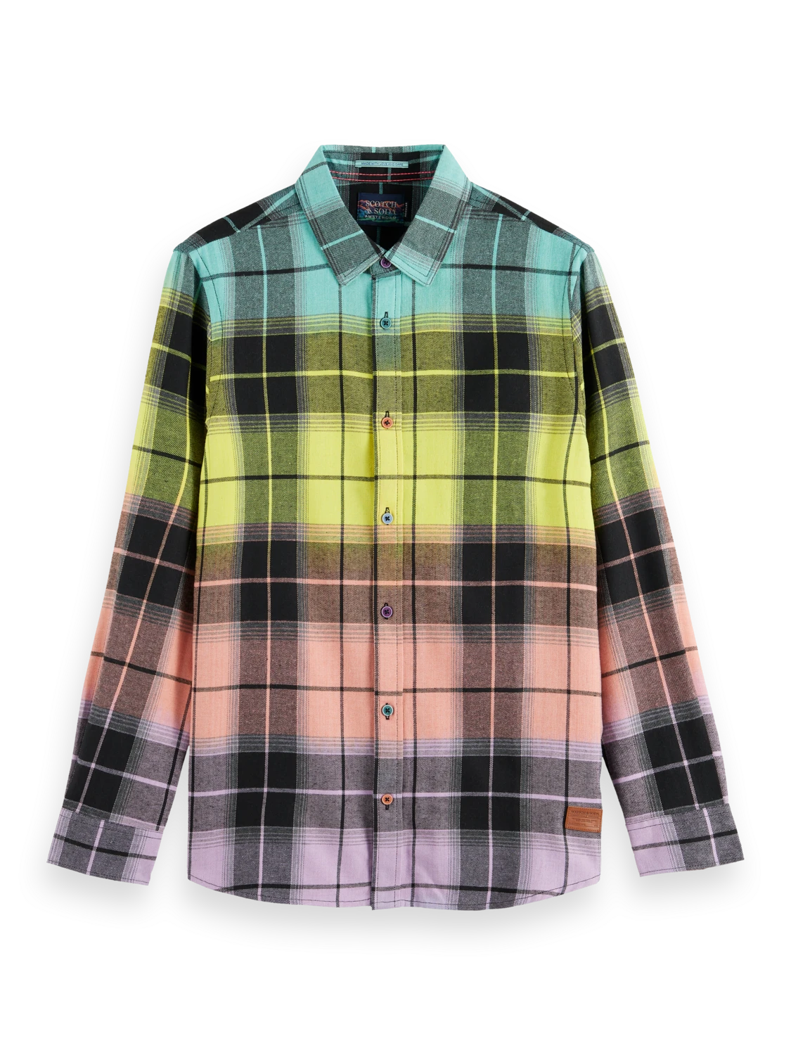 Scotch & Soda Regular-Fit Colourful Checked Flannel Shirt 7 Scotch & Soda Regular-Fit Colourful Checked Flannel Shirt - Image 5