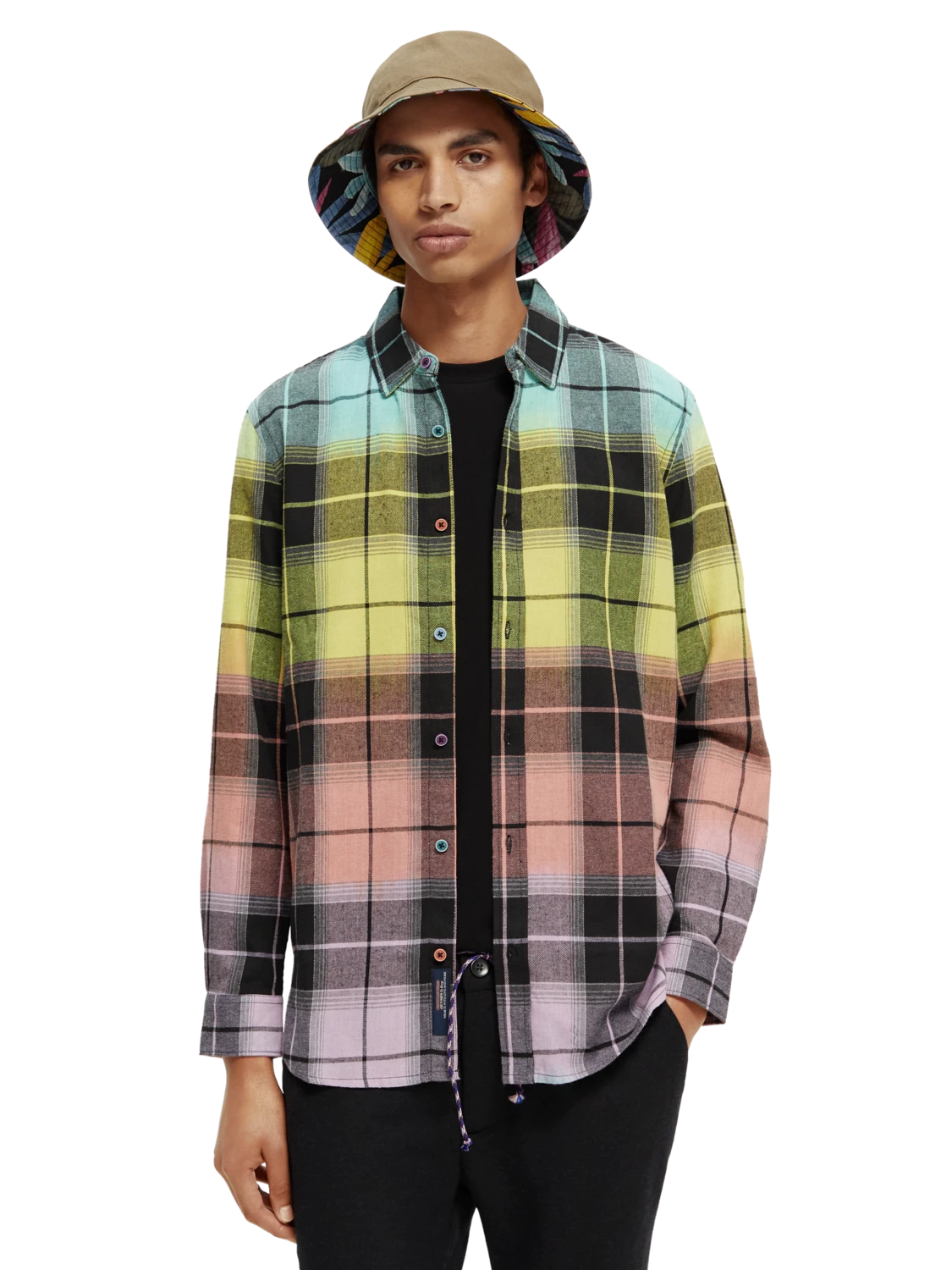 Scotch & Soda Regular-Fit Colourful Checked Flannel Shirt 12 Scotch & Soda Regular-Fit Colourful Checked Flannel Shirt - Image 10