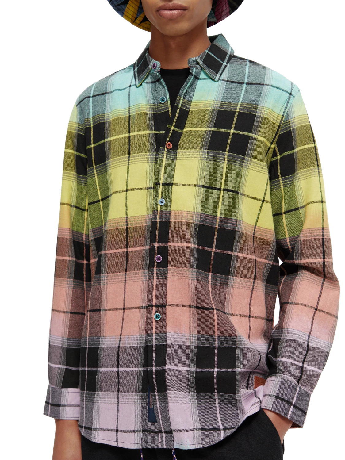 Scotch & Soda Regular-Fit Colourful Checked Flannel Shirt 13 Scotch & Soda Regular-Fit Colourful Checked Flannel Shirt - Image 11