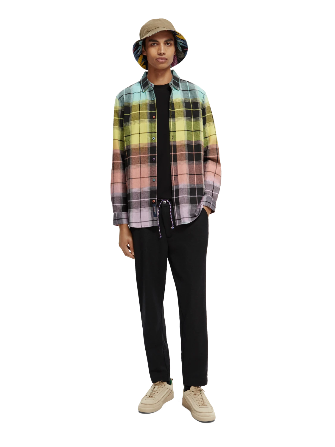 Scotch & Soda Regular-Fit Colourful Checked Flannel Shirt 14 Scotch & Soda Regular-Fit Colourful Checked Flannel Shirt - Image 12