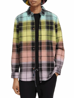 Scotch & Soda Regular-Fit Colourful Checked Flannel Shirt