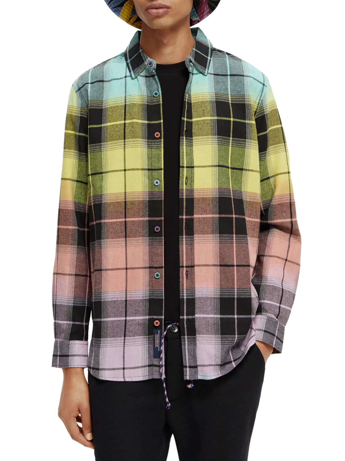 Scotch & Soda Regular-Fit Colourful Checked Flannel Shirt 3 Scotch & Soda Regular-Fit Colourful Checked Flannel Shirt